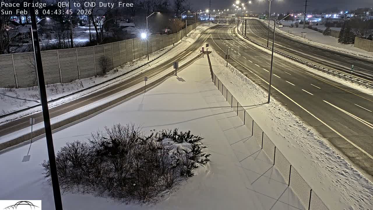 Fort Erie,  Canada Duty Free  Road Entrance to Peace Bridge Live Cam - Fort Erie, Niagara, Ontario, Canada