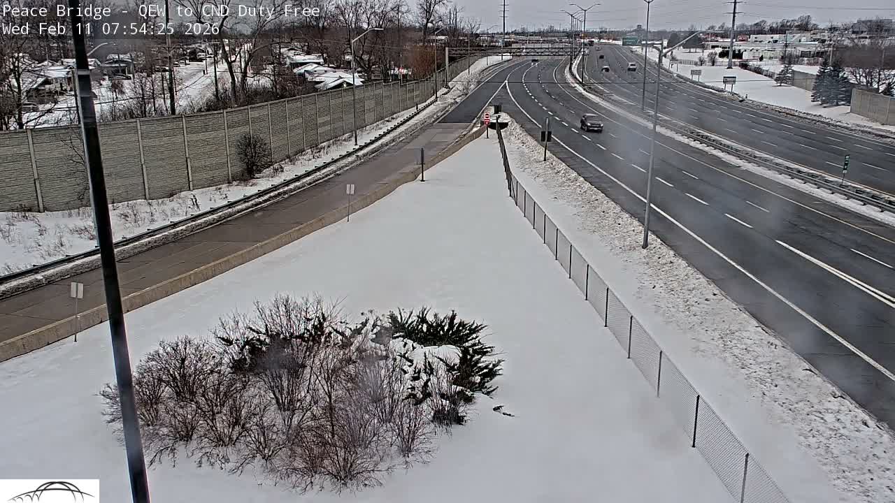 Fort Erie,  Canada Duty Free  Road Entrance to Peace Bridge Live Cam - Fort Erie, Niagara, Ontario, Canada