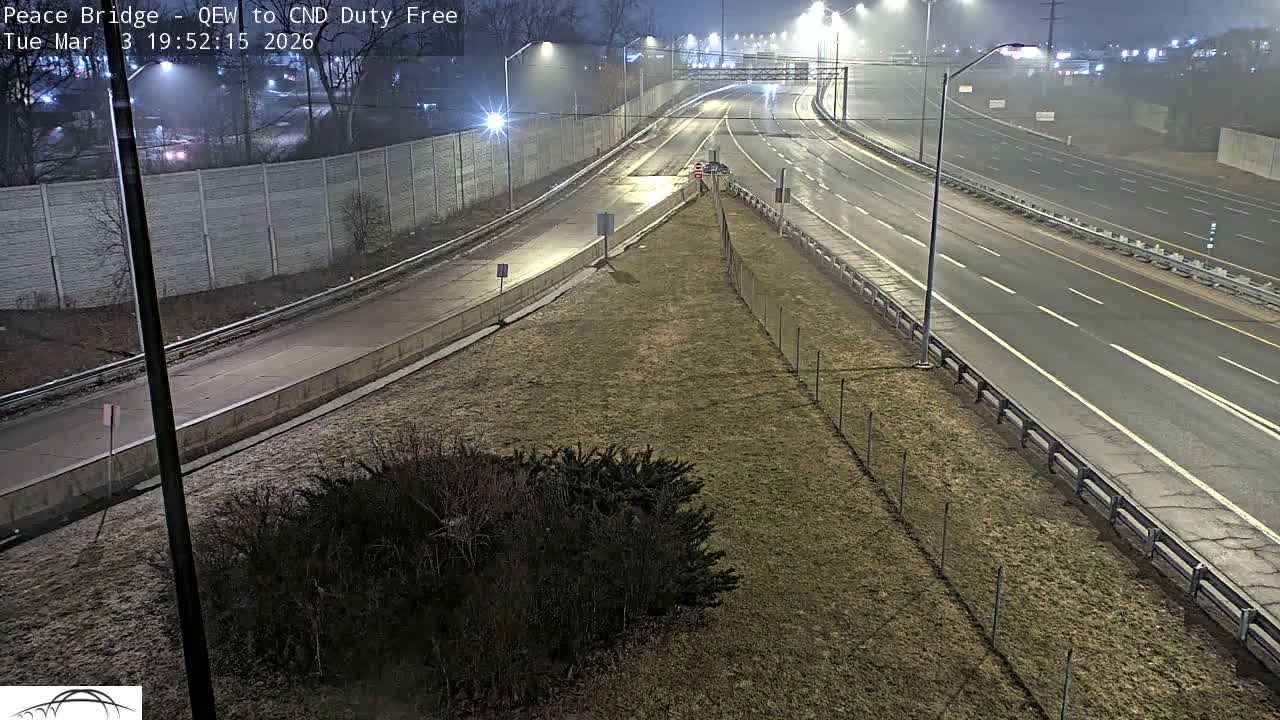 Fort Erie,  Canada Duty Free  Road Entrance to Peace Bridge Live Cam - Fort Erie, Niagara, Ontario, Canada