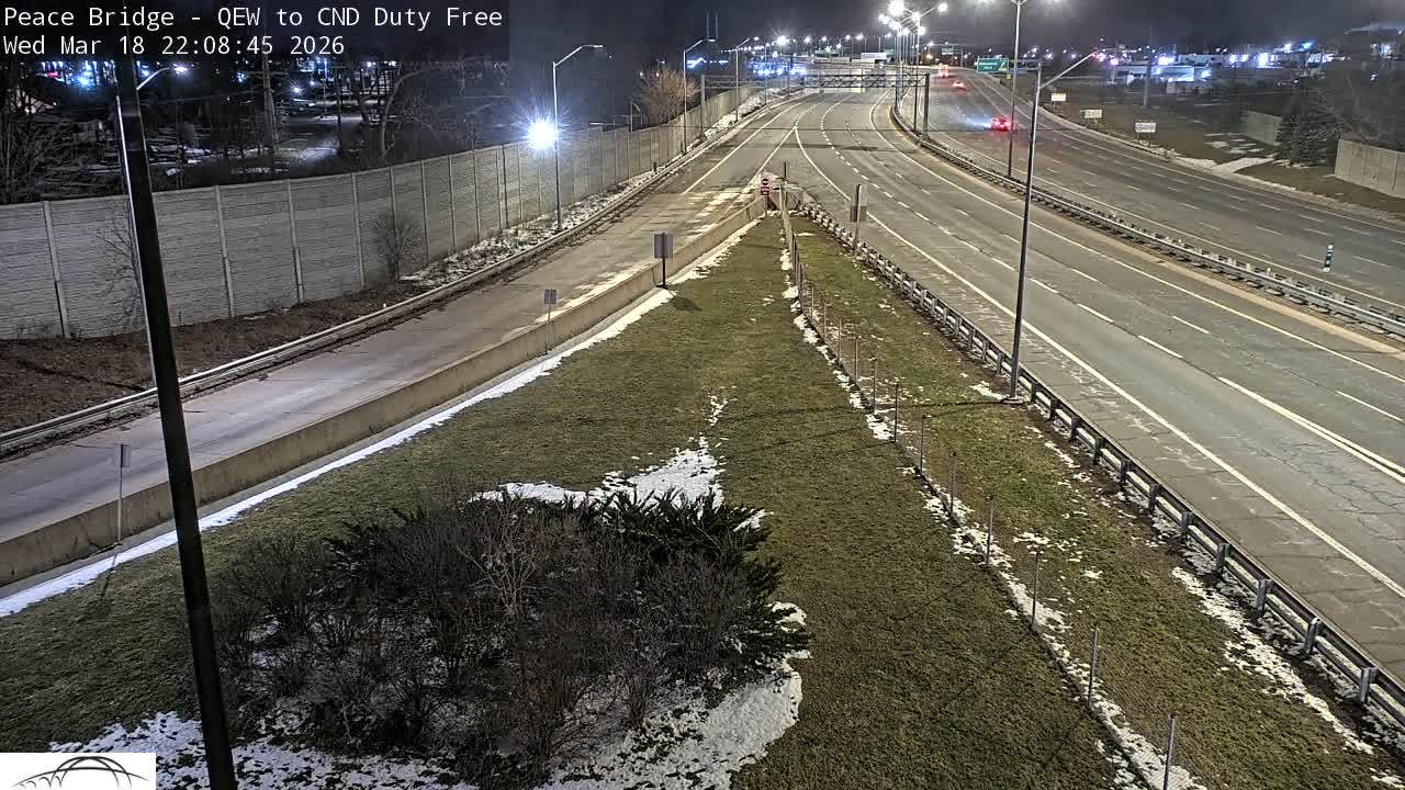 Fort Erie,  Canada Duty Free  Road Entrance to Peace Bridge Live Cam - Fort Erie, Niagara, Ontario, Canada
