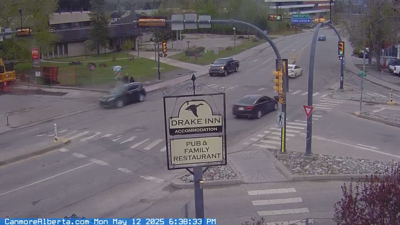 Canmore City Railway Avenue  Live Cam -  Canmore, Alberta's Rockies, Alberta, Canada