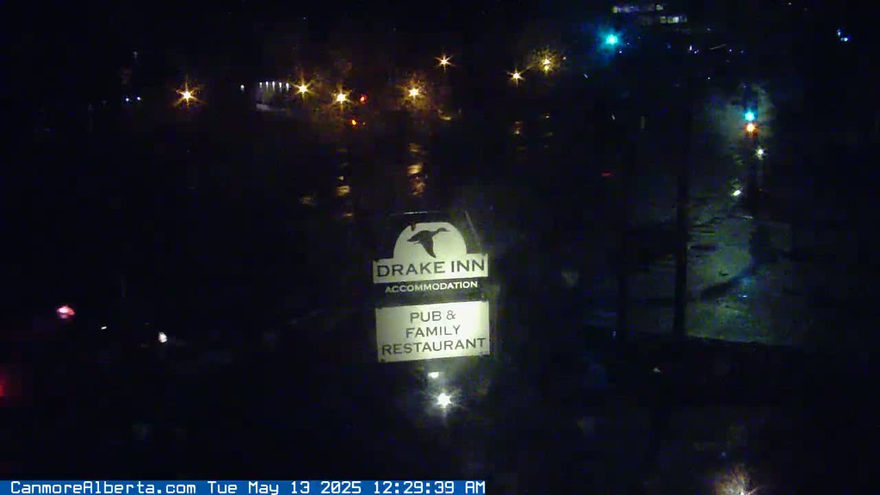 Canmore City Railway Avenue  Live Cam -  Canmore, Alberta's Rockies, Alberta, Canada