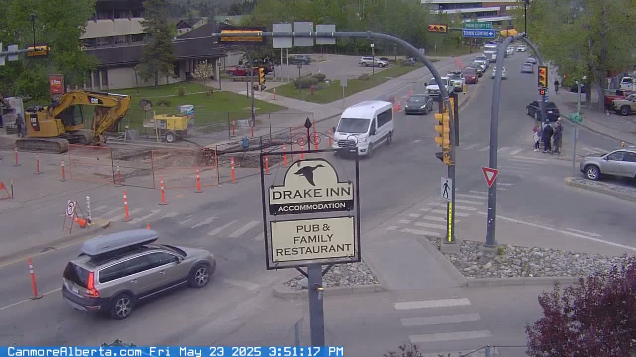 Canmore City Railway Avenue  Live Cam -  Canmore, Alberta's Rockies, Alberta, Canada