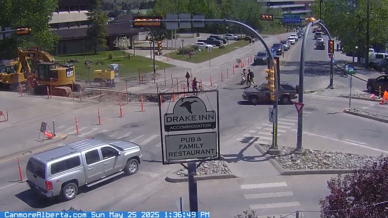 Canmore City Railway Avenue  Live Cam -  Canmore, Alberta's Rockies, Alberta, Canada
