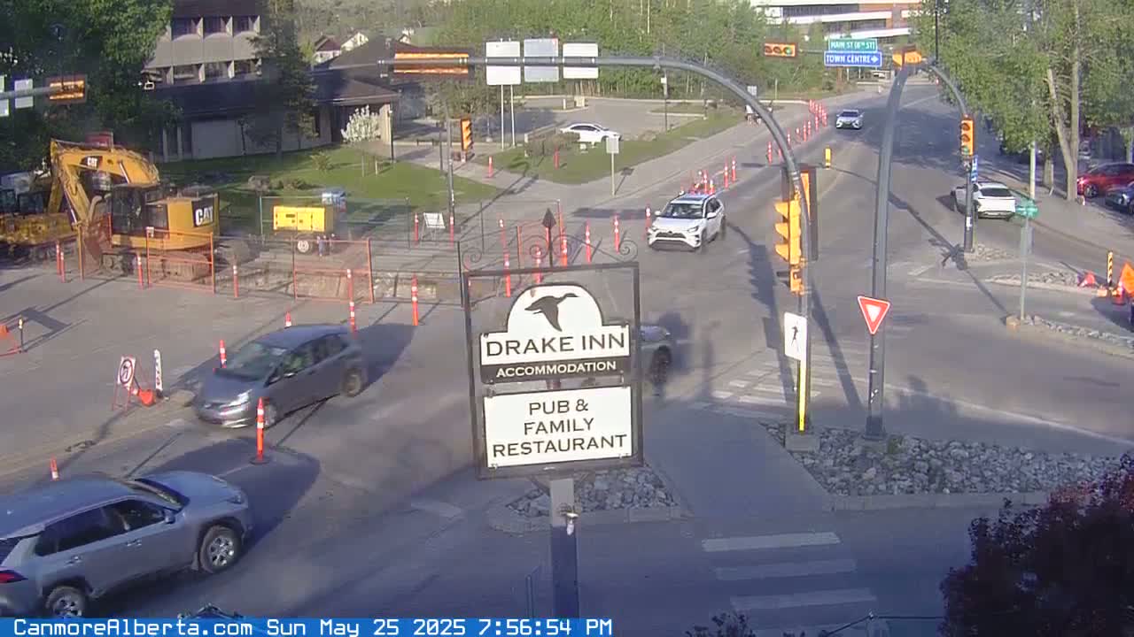 Canmore City Railway Avenue  Live Cam -  Canmore, Alberta's Rockies, Alberta, Canada
