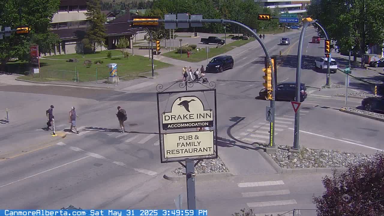 Canmore City Railway Avenue  Live Cam -  Canmore, Alberta's Rockies, Alberta, Canada