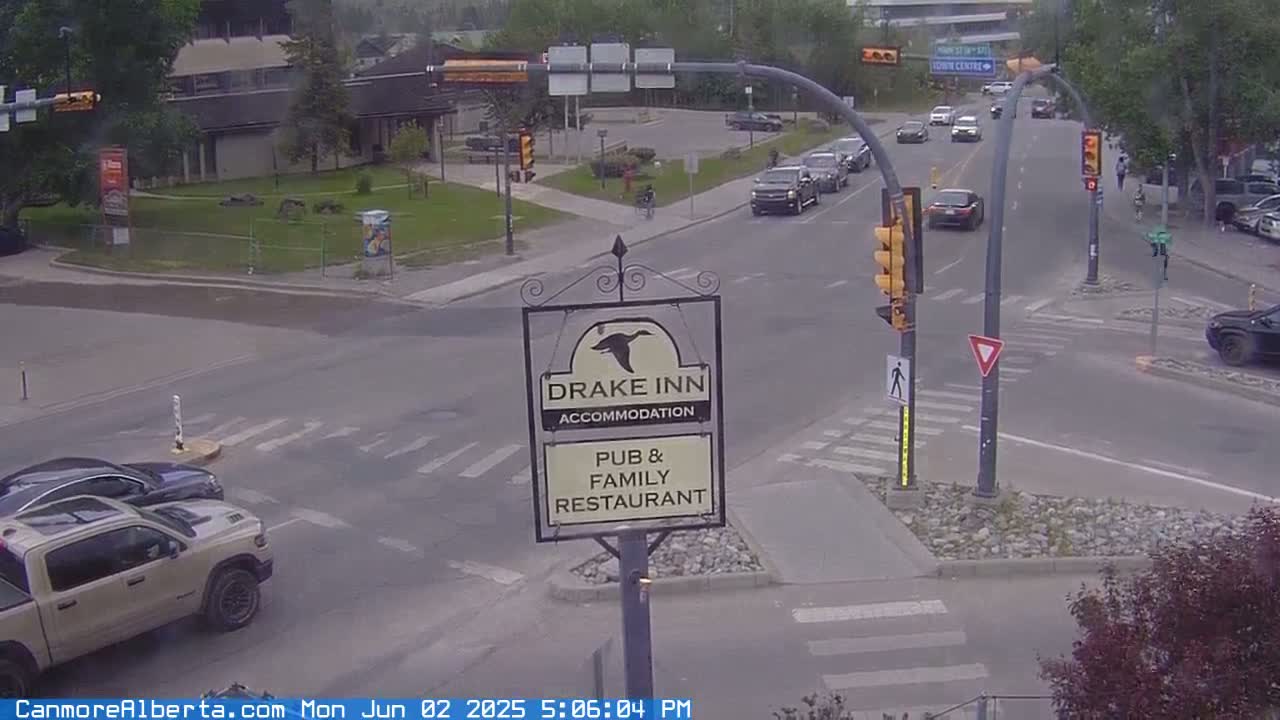 Canmore City Railway Avenue  Live Cam -  Canmore, Alberta's Rockies, Alberta, Canada