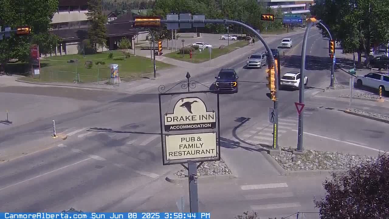 Canmore City Railway Avenue  Live Cam -  Canmore, Alberta's Rockies, Alberta, Canada