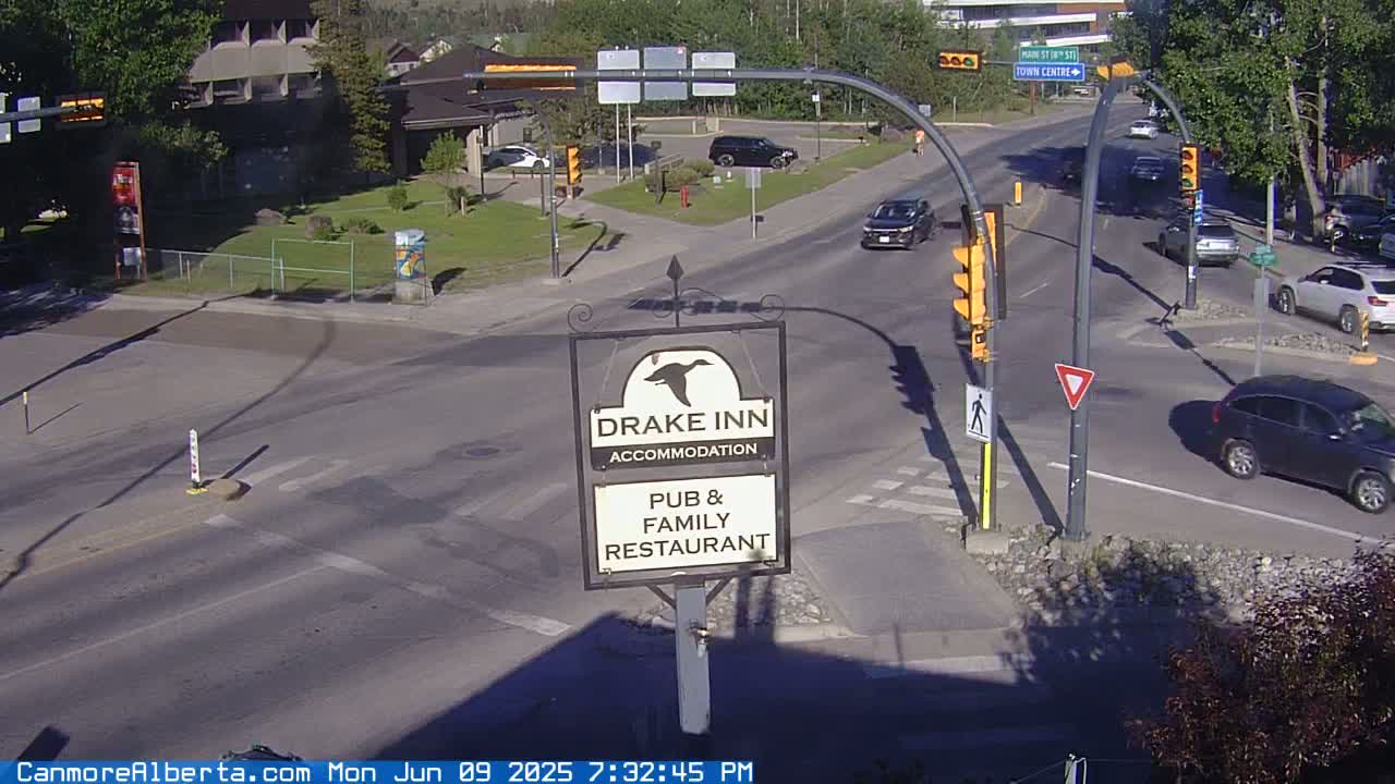 Canmore City Railway Avenue  Live Cam -  Canmore, Alberta's Rockies, Alberta, Canada