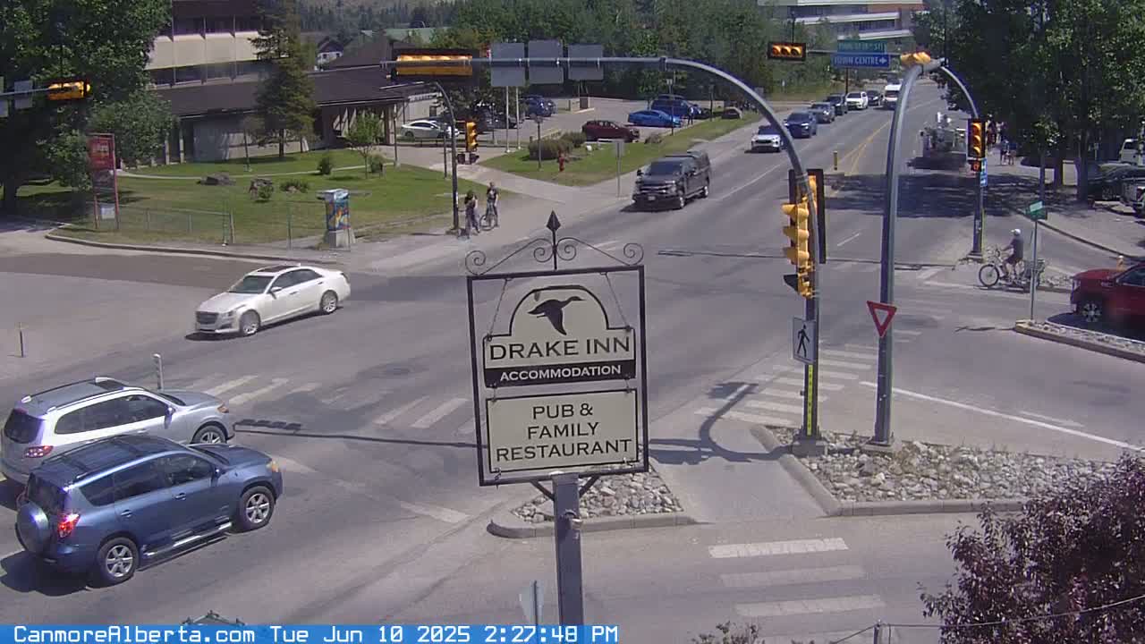 Canmore City Railway Avenue  Live Cam -  Canmore, Alberta's Rockies, Alberta, Canada
