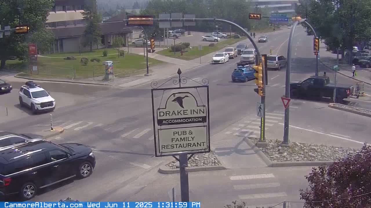 Canmore City Railway Avenue  Live Cam -  Canmore, Alberta's Rockies, Alberta, Canada