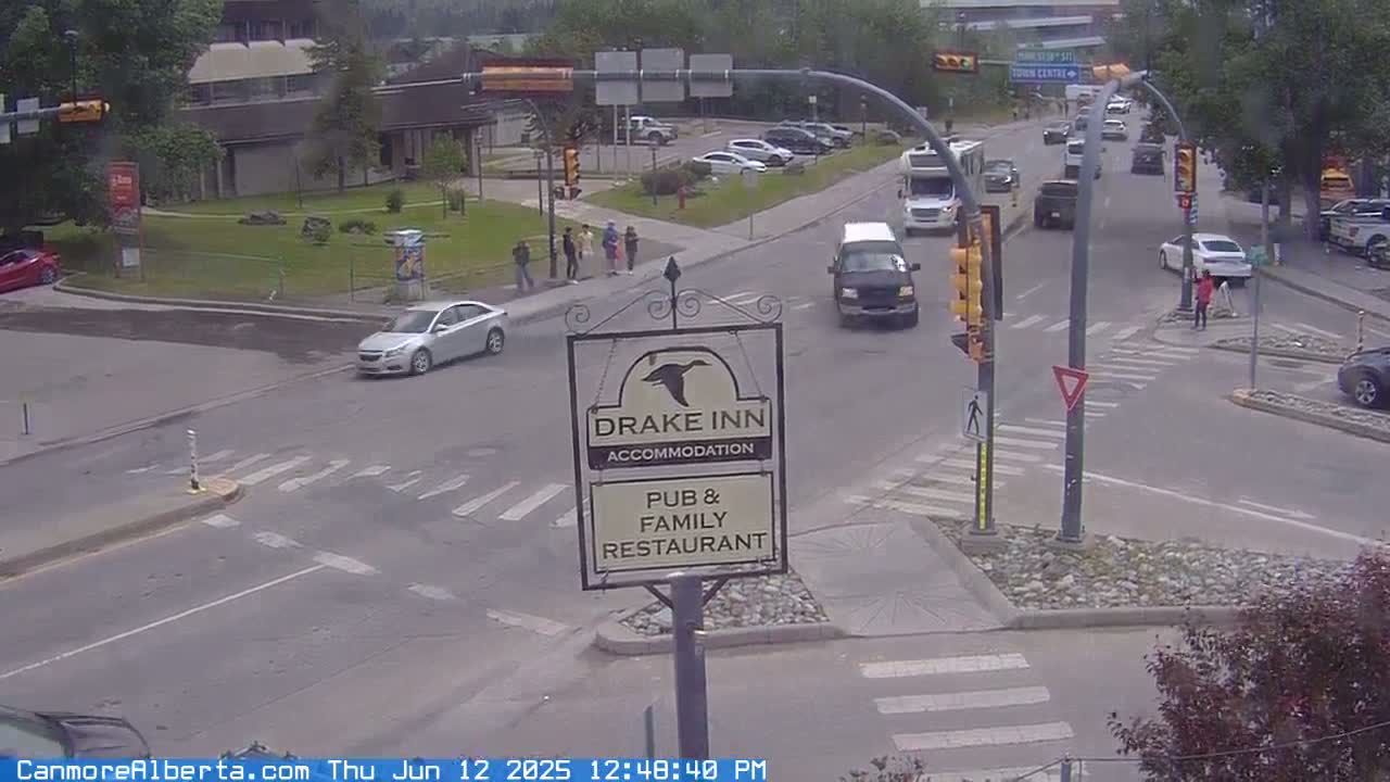 Canmore City Railway Avenue  Live Cam -  Canmore, Alberta's Rockies, Alberta, Canada