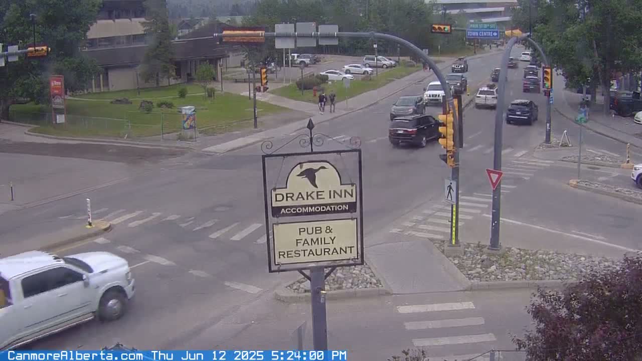 Canmore City Railway Avenue  Live Cam -  Canmore, Alberta's Rockies, Alberta, Canada
