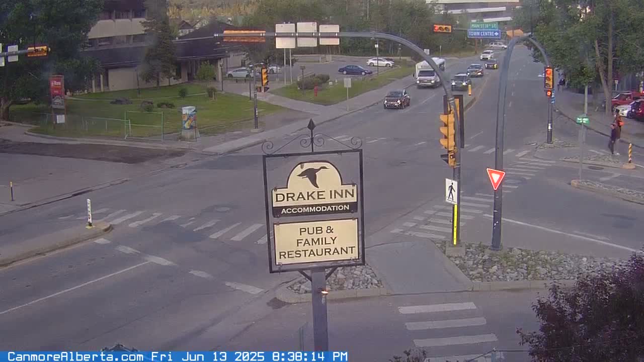 Canmore City Railway Avenue  Live Cam -  Canmore, Alberta's Rockies, Alberta, Canada