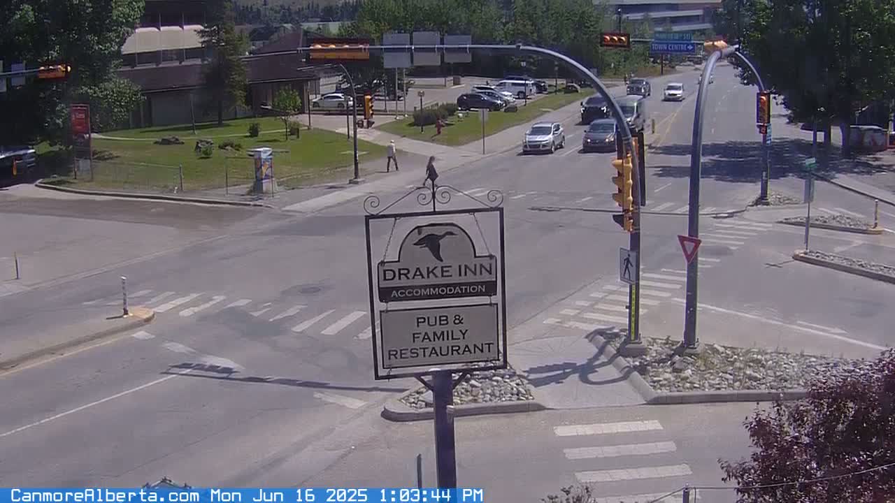 Canmore City Railway Avenue  Live Cam -  Canmore, Alberta's Rockies, Alberta, Canada