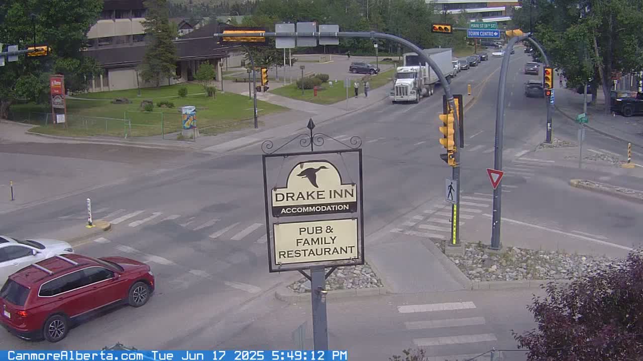 Canmore City Railway Avenue  Live Cam -  Canmore, Alberta's Rockies, Alberta, Canada