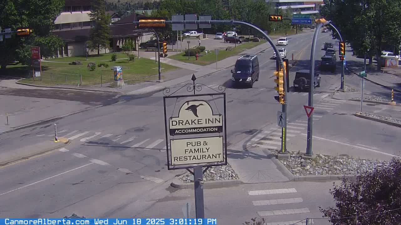 Canmore City Railway Avenue  Live Cam -  Canmore, Alberta's Rockies, Alberta, Canada