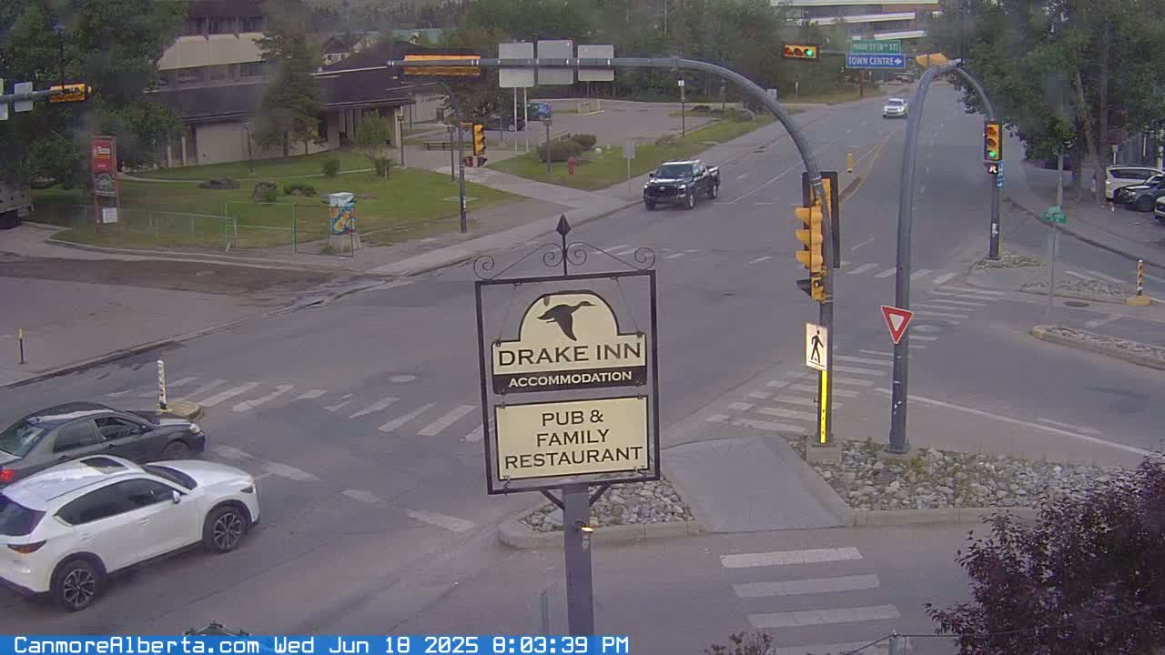 Canmore City Railway Avenue  Live Cam -  Canmore, Alberta's Rockies, Alberta, Canada