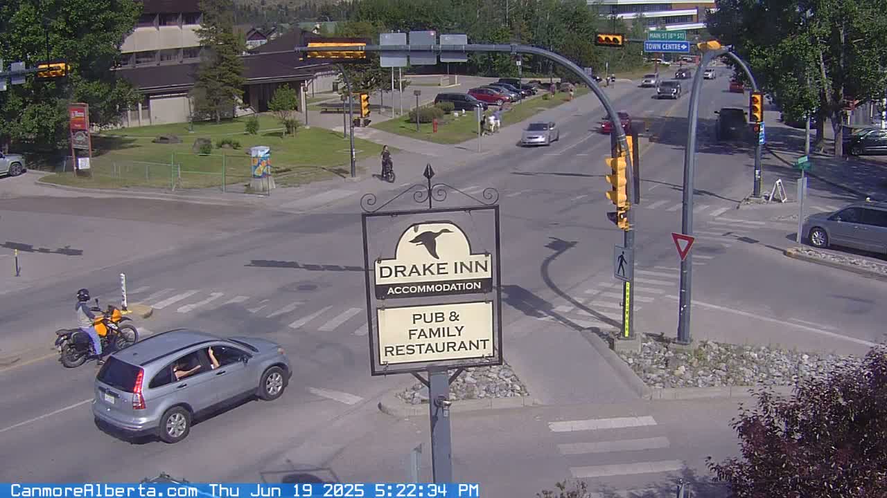 Canmore City Railway Avenue  Live Cam -  Canmore, Alberta's Rockies, Alberta, Canada