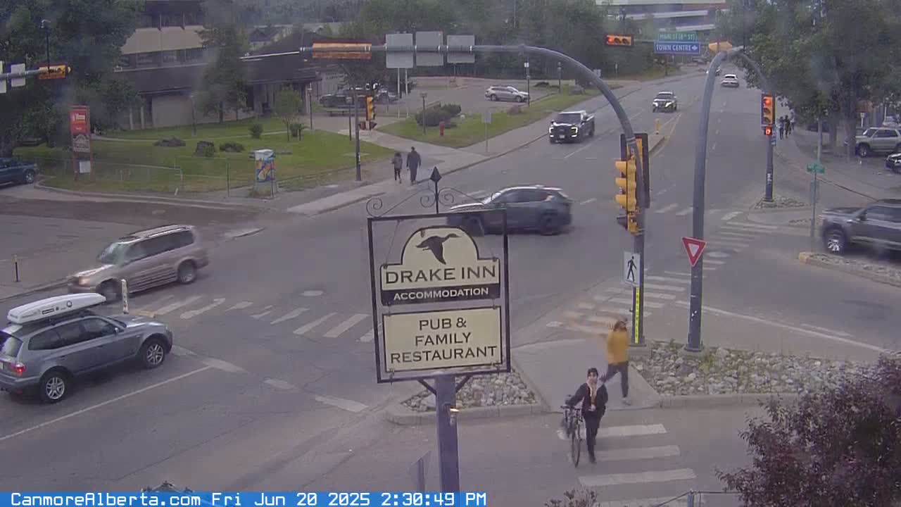 Canmore City Railway Avenue  Live Cam -  Canmore, Alberta's Rockies, Alberta, Canada