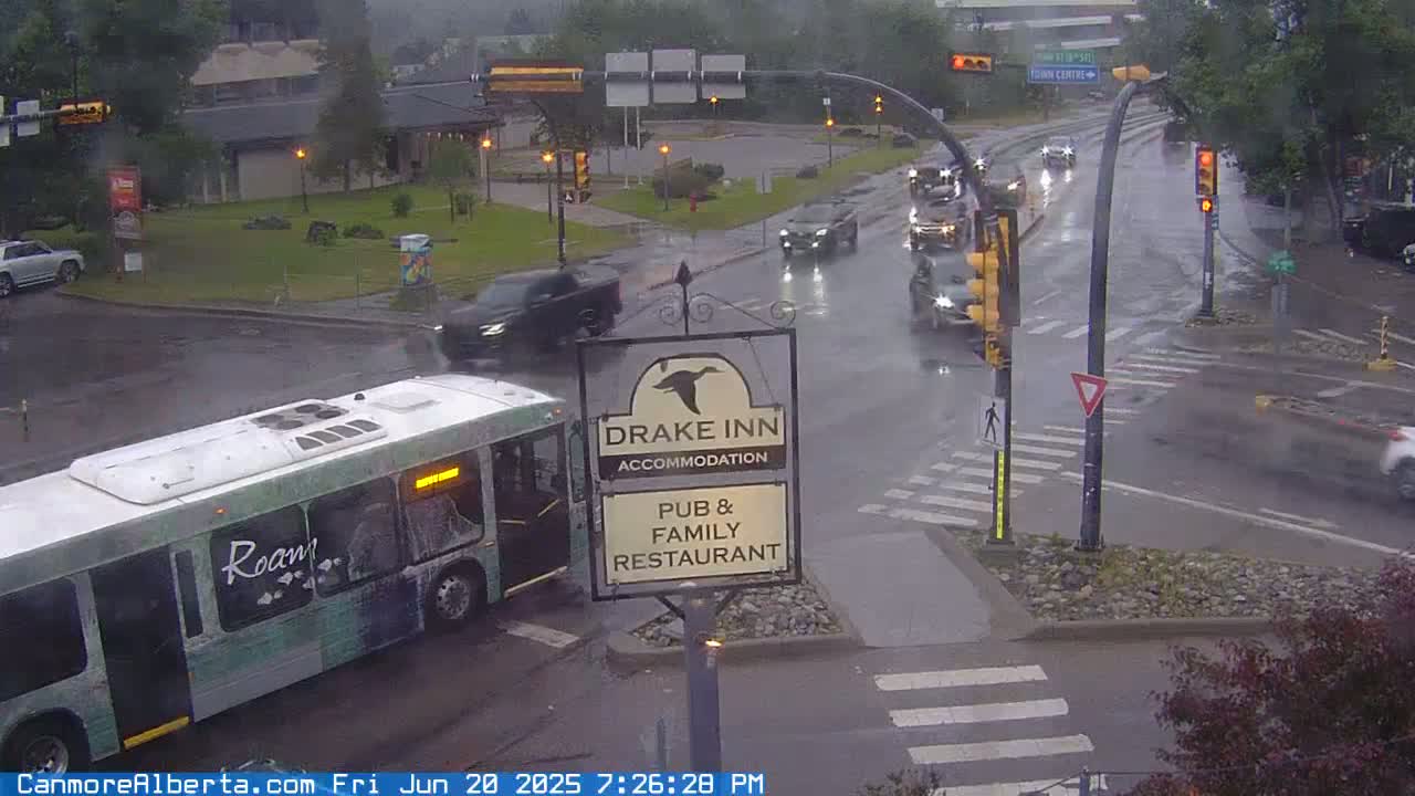 Canmore City Railway Avenue  Live Cam -  Canmore, Alberta's Rockies, Alberta, Canada