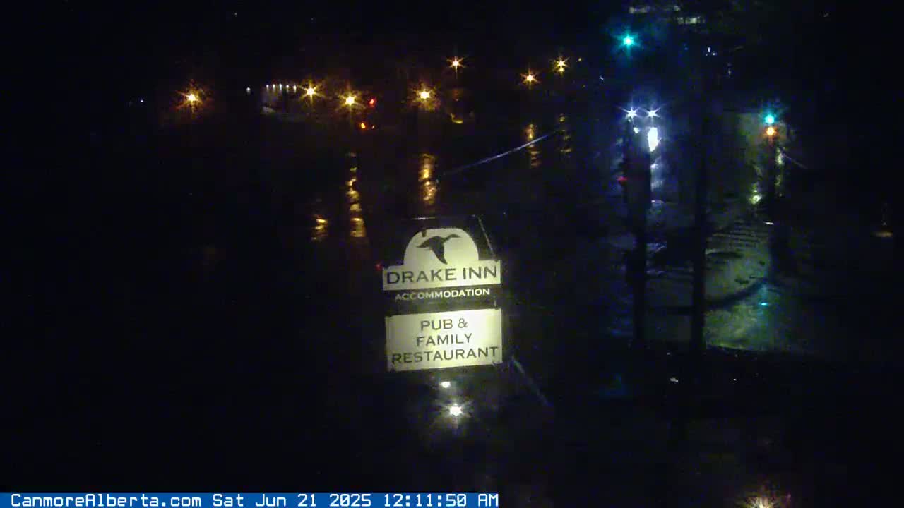 Canmore City Railway Avenue  Live Cam -  Canmore, Alberta's Rockies, Alberta, Canada