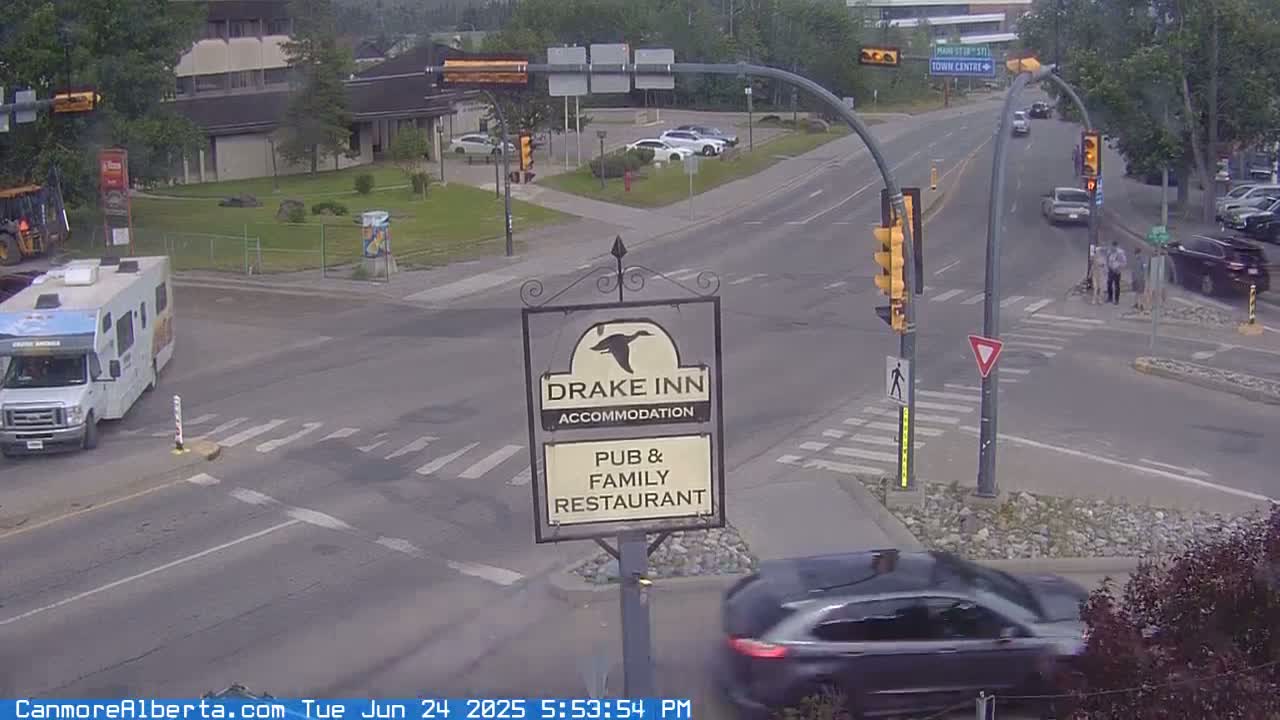Canmore City Railway Avenue  Live Cam -  Canmore, Alberta's Rockies, Alberta, Canada