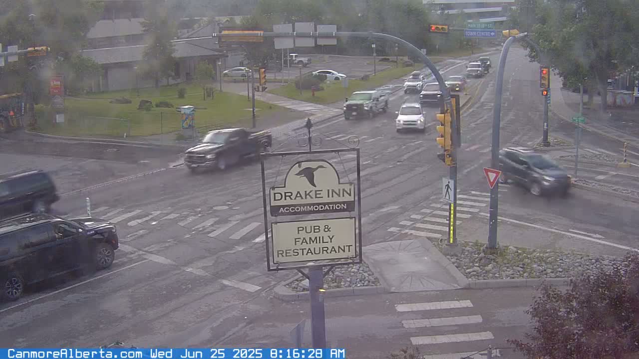 Canmore City Railway Avenue  Live Cam -  Canmore, Alberta's Rockies, Alberta, Canada