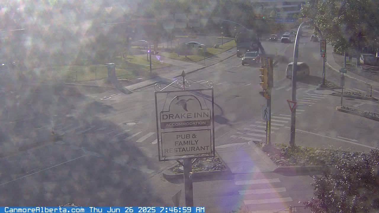 Canmore City Railway Avenue  Live Cam -  Canmore, Alberta's Rockies, Alberta, Canada