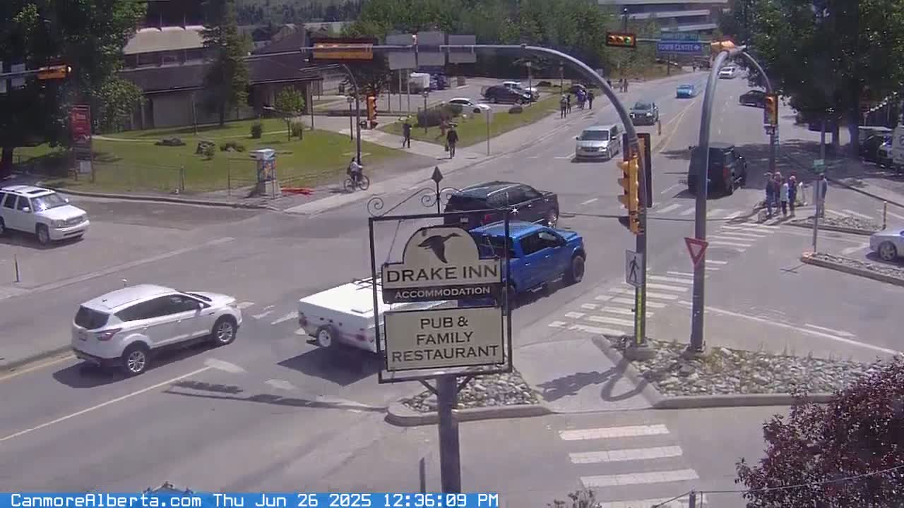 Canmore City Railway Avenue  Live Cam -  Canmore, Alberta's Rockies, Alberta, Canada