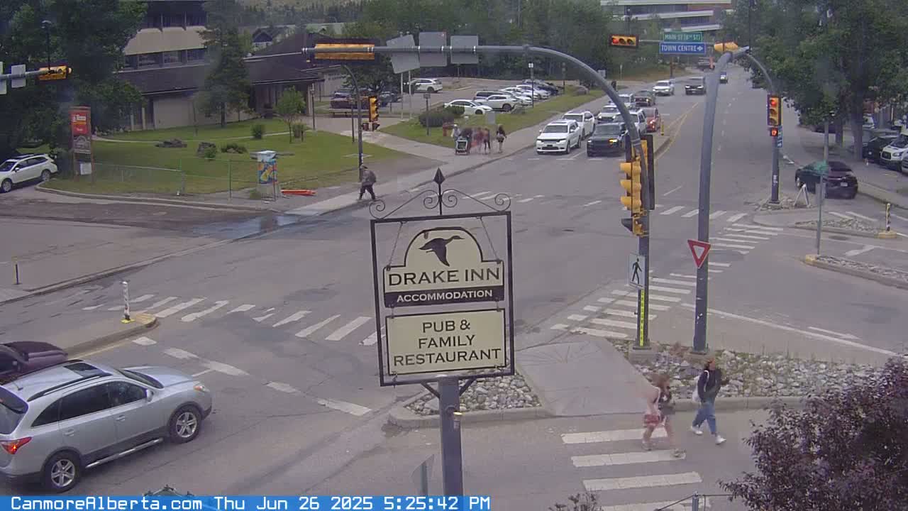 Canmore City Railway Avenue  Live Cam -  Canmore, Alberta's Rockies, Alberta, Canada