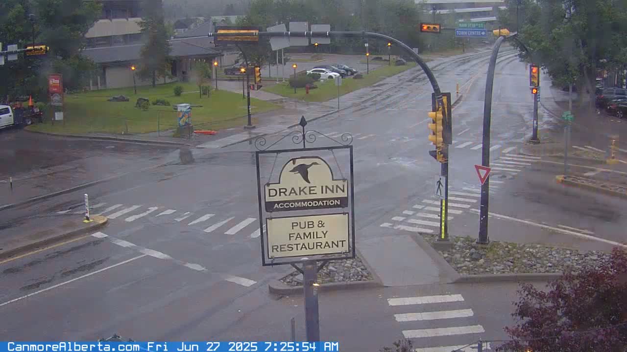 Canmore City Railway Avenue  Live Cam -  Canmore, Alberta's Rockies, Alberta, Canada