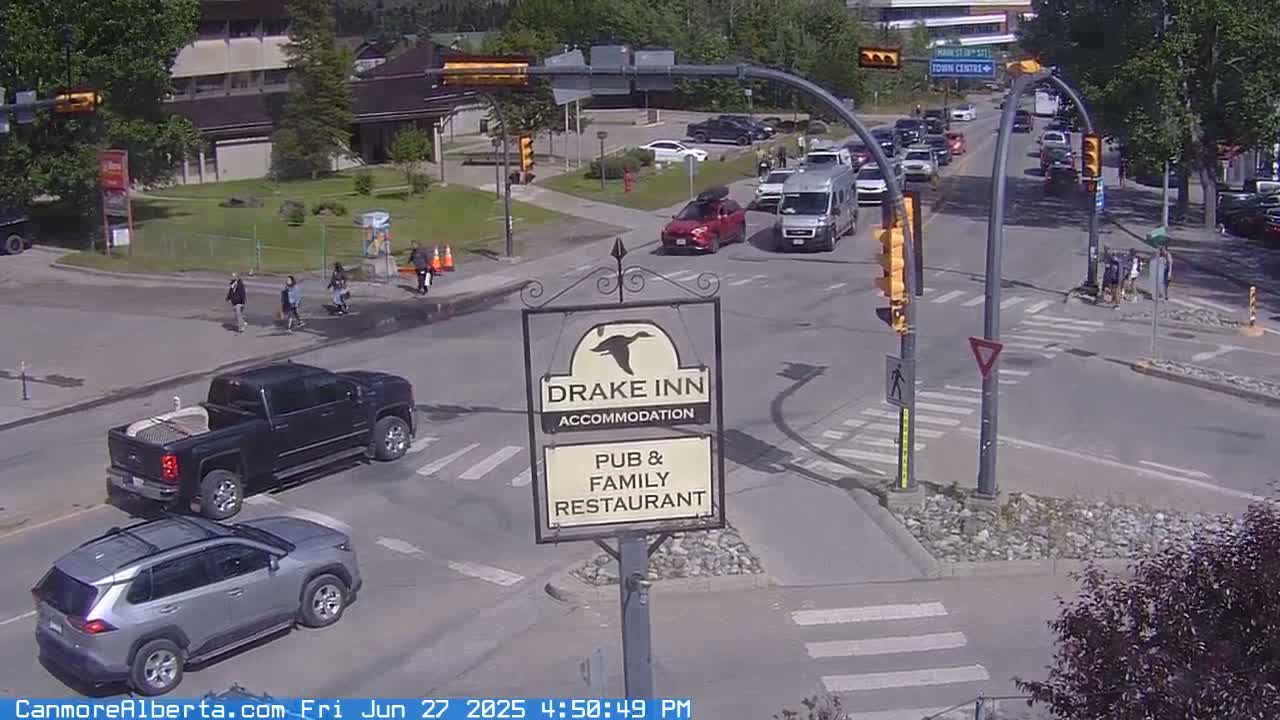 Canmore City Railway Avenue  Live Cam -  Canmore, Alberta's Rockies, Alberta, Canada