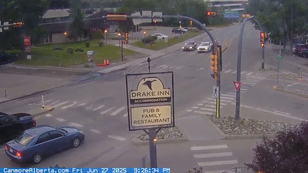Canmore City Railway Avenue  Live Cam -  Canmore, Alberta's Rockies, Alberta, Canada