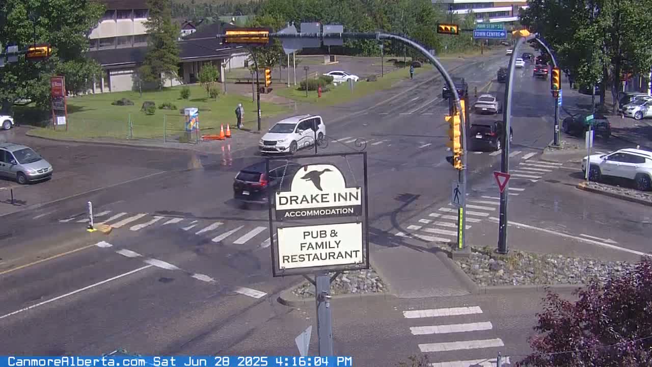 Canmore City Railway Avenue  Live Cam -  Canmore, Alberta's Rockies, Alberta, Canada