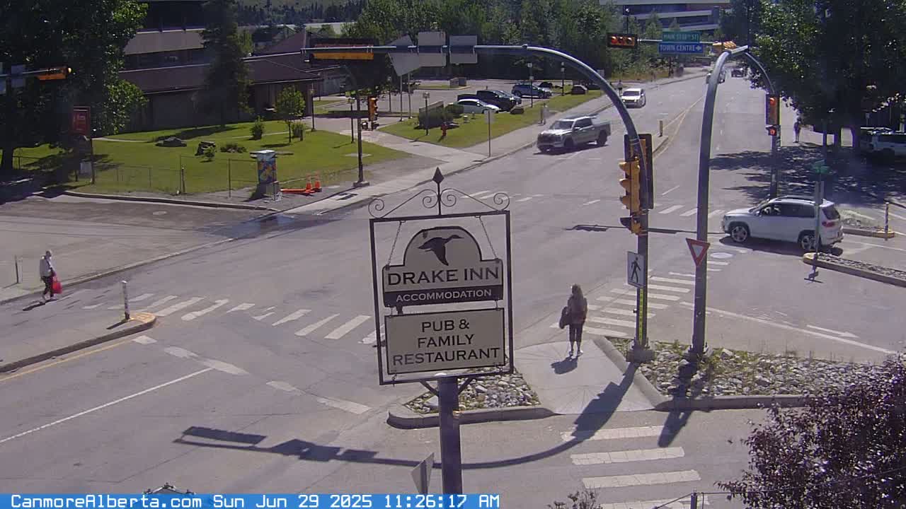 Canmore City Railway Avenue  Live Cam -  Canmore, Alberta's Rockies, Alberta, Canada