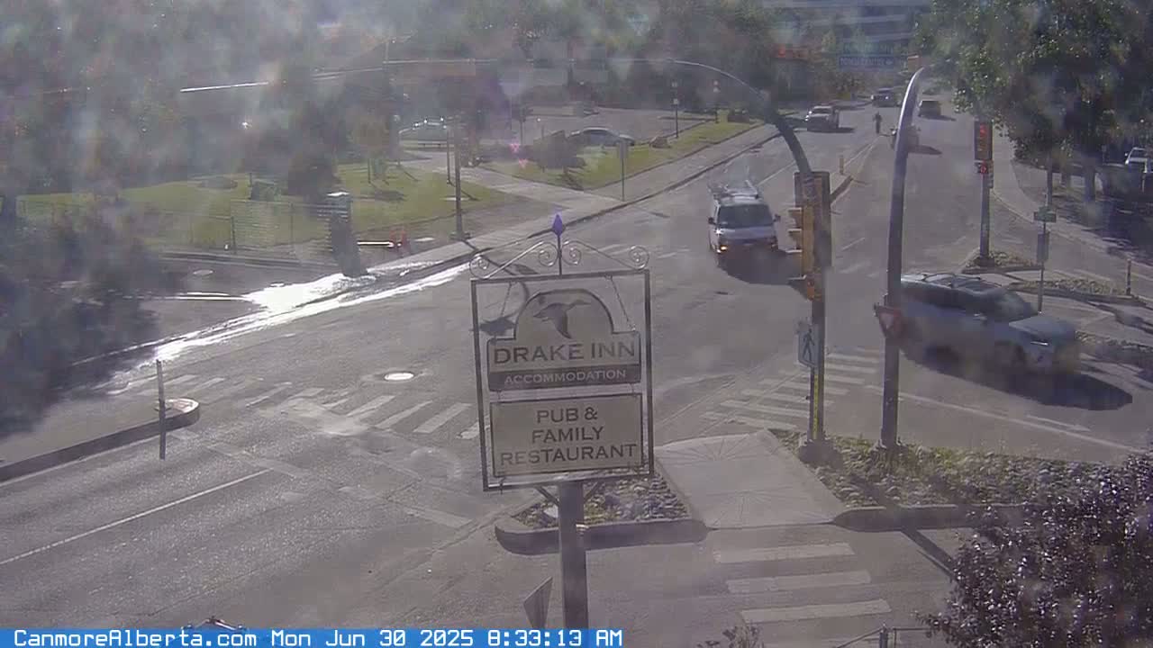 Canmore City Railway Avenue  Live Cam -  Canmore, Alberta's Rockies, Alberta, Canada