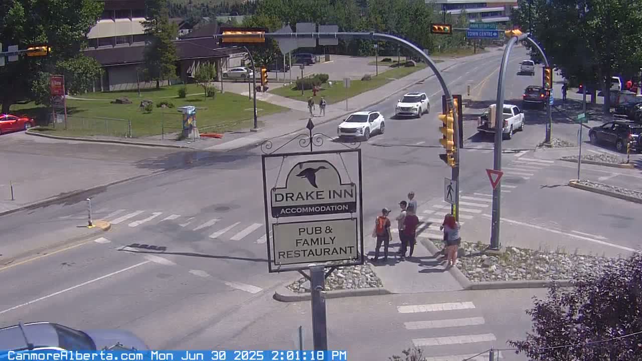 Canmore City Railway Avenue  Live Cam -  Canmore, Alberta's Rockies, Alberta, Canada