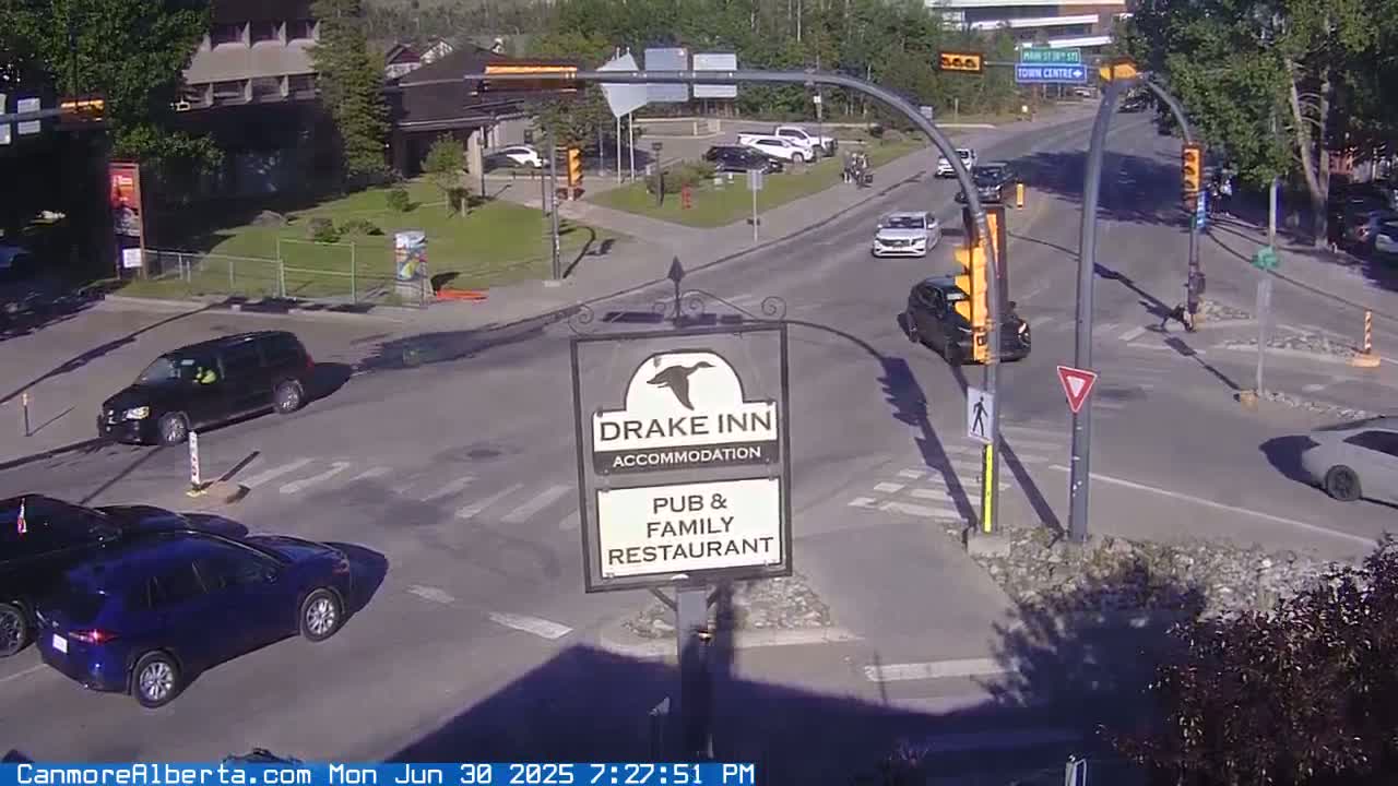 Canmore City Railway Avenue  Live Cam -  Canmore, Alberta's Rockies, Alberta, Canada
