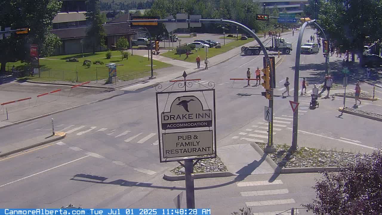 Canmore City Railway Avenue  Live Cam -  Canmore, Alberta's Rockies, Alberta, Canada