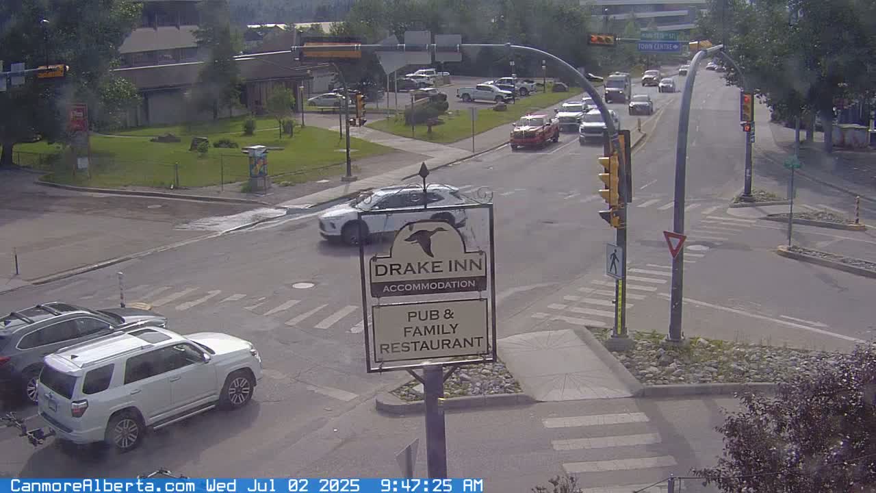 Canmore City Railway Avenue  Live Cam -  Canmore, Alberta's Rockies, Alberta, Canada
