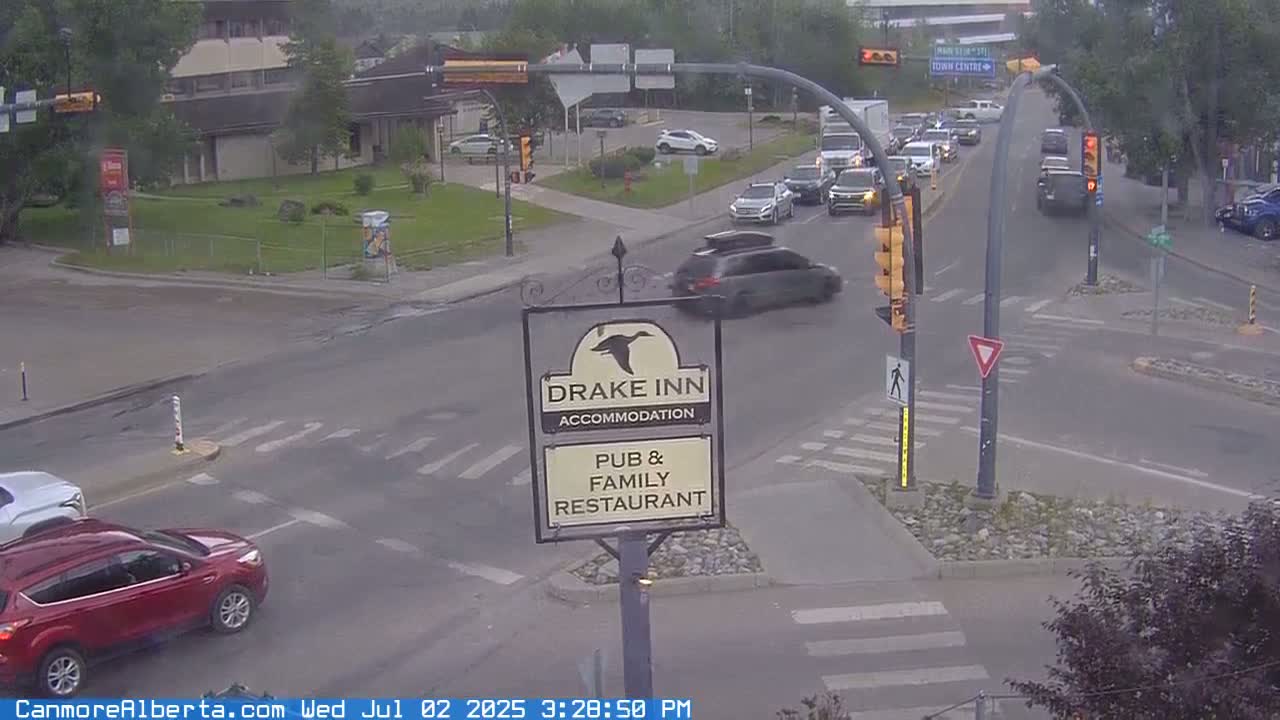 Canmore City Railway Avenue  Live Cam -  Canmore, Alberta's Rockies, Alberta, Canada