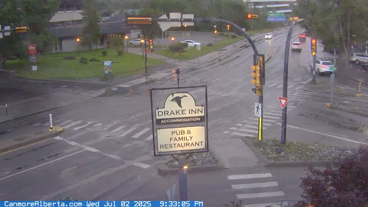 Canmore City Railway Avenue  Live Cam -  Canmore, Alberta's Rockies, Alberta, Canada