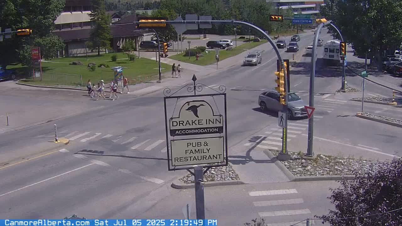 Canmore City Railway Avenue  Live Cam -  Canmore, Alberta's Rockies, Alberta, Canada