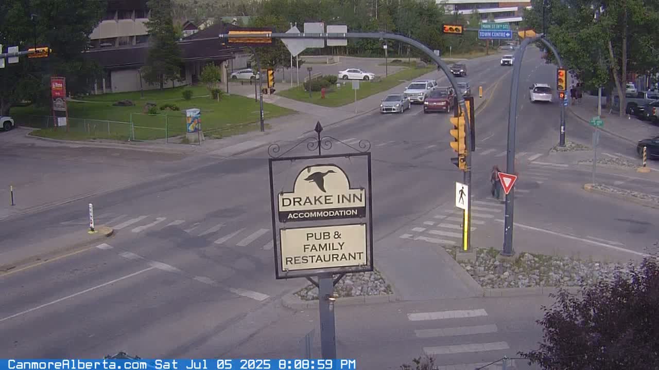 Canmore City Railway Avenue  Live Cam -  Canmore, Alberta's Rockies, Alberta, Canada