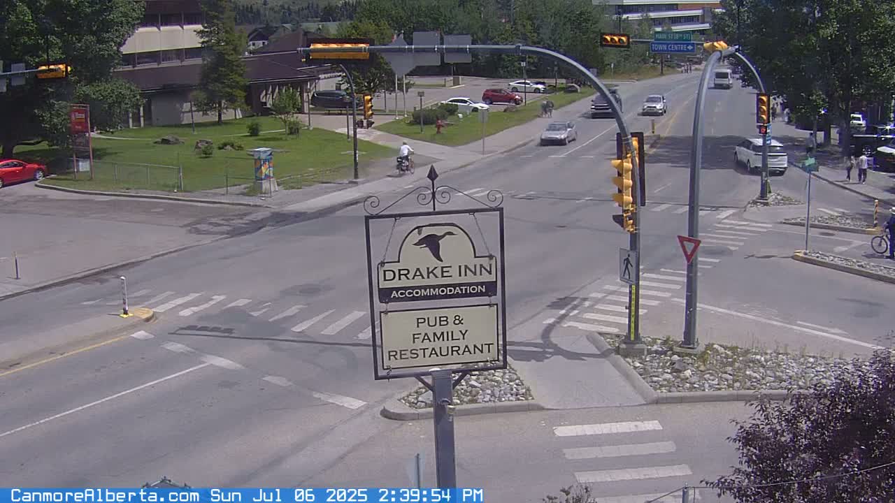 Canmore City Railway Avenue  Live Cam -  Canmore, Alberta's Rockies, Alberta, Canada