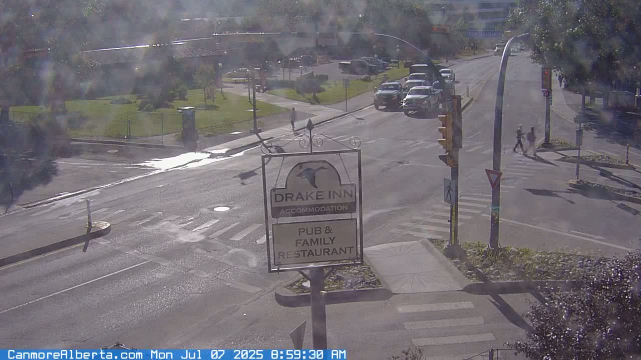 Canmore City Railway Avenue  Live Cam -  Canmore, Alberta's Rockies, Alberta, Canada