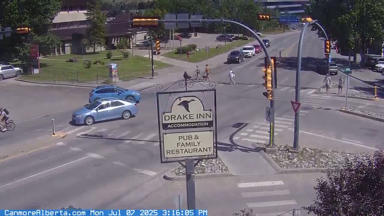Canmore City Railway Avenue  Live Cam -  Canmore, Alberta's Rockies, Alberta, Canada