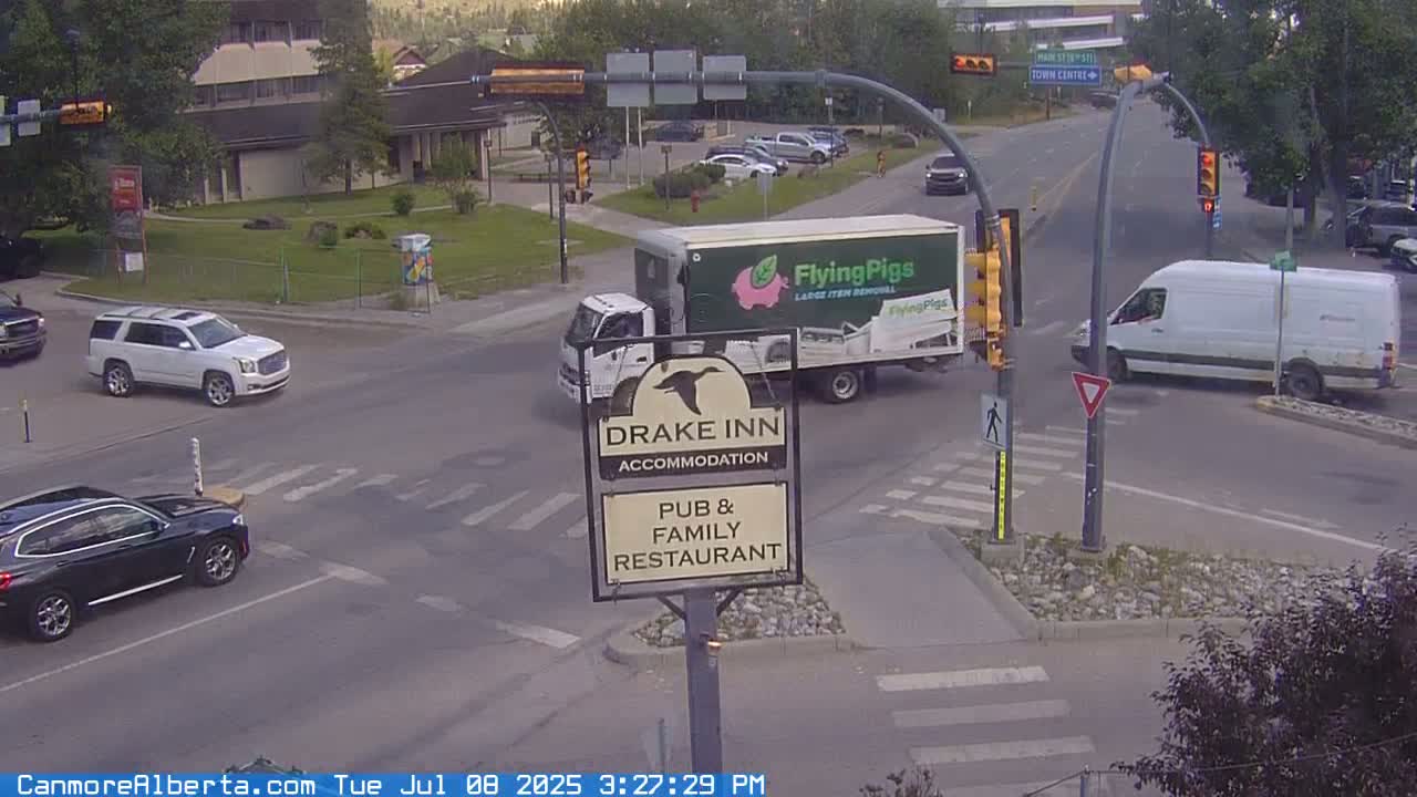Canmore City Railway Avenue  Live Cam -  Canmore, Alberta's Rockies, Alberta, Canada