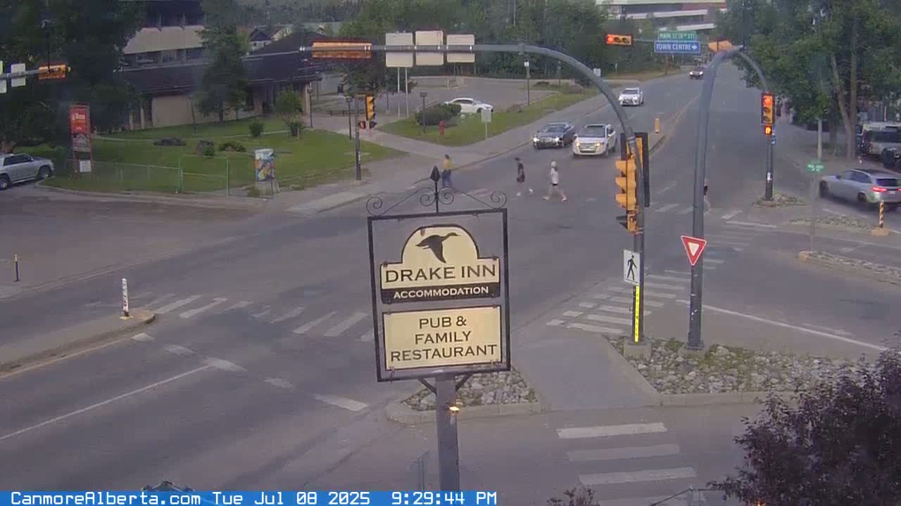Canmore City Railway Avenue  Live Cam -  Canmore, Alberta's Rockies, Alberta, Canada
